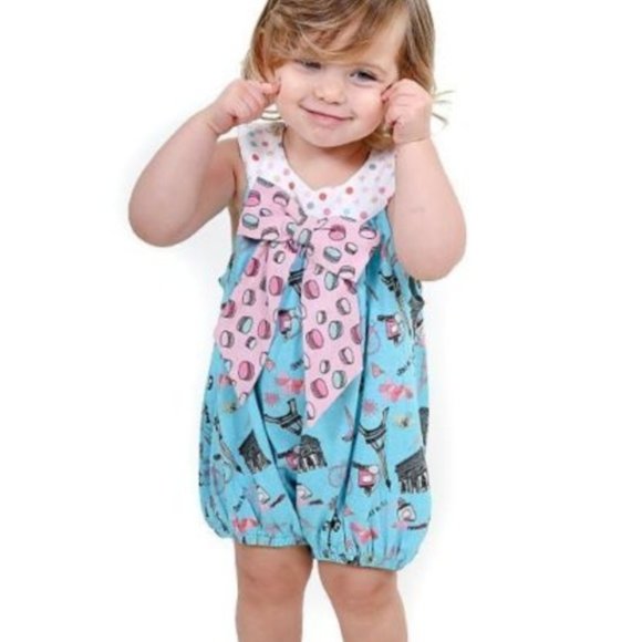 Jelly The Pug Girls Sun Suit Bubble Romper Summer Outfit Size 24M - Picture 2 of 6